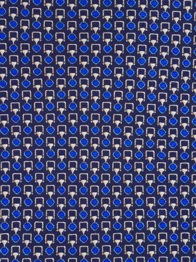 Eton Geometric-patterned Tie In Blue