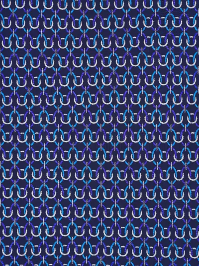 Eton Patterned Tie In Blue