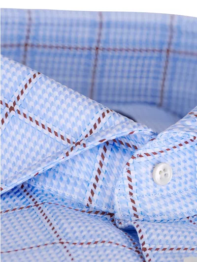 Emanuel Berg Checked-pattern Long-sleeve Shirt In Blue