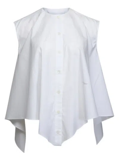 Marni Draped Blouse In White