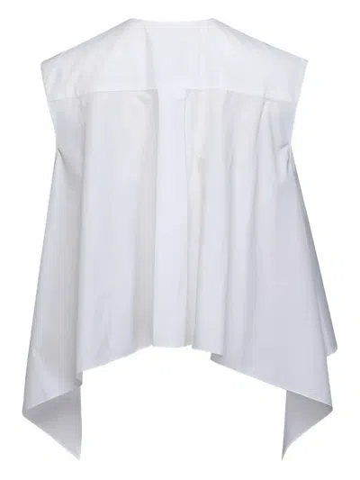 Marni Draped Blouse In White