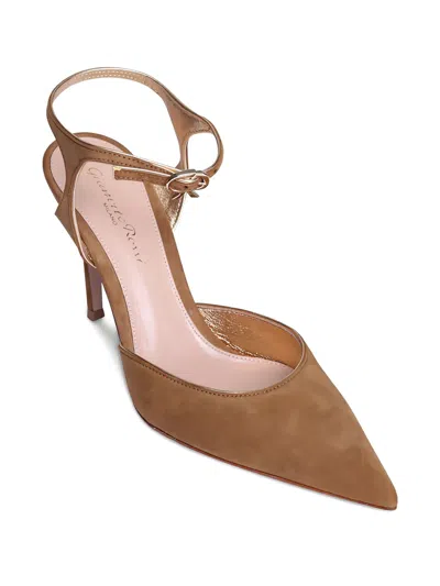 Gianvito Rossi Dorado Mekong Ankle Strap Pointed Pumps 95mm In Multi