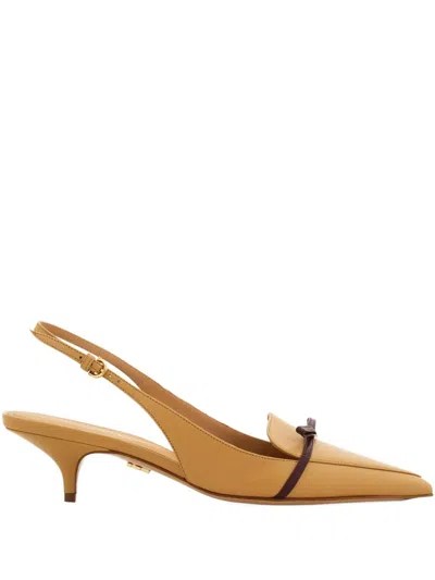 Ferragamo Slingback With Bow Mini Bow Detail In Multi