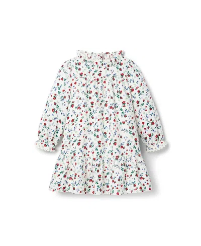 Janie And Jack Girls' Floral Ruffle Dress - Baby, Little Kid, Big Kid In Multi