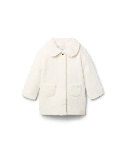 Janie And Jack Girls' The Sherpa Coat - Baby, Little Kid, Big Kid In White