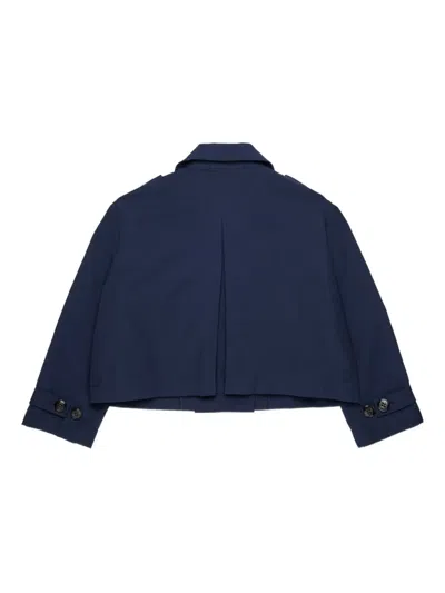 Max & Co Double-breasted Jacket In Blue