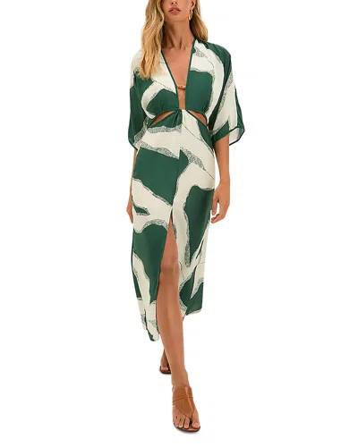 Vix Paula Hermanny Enigma Carrie Dress Swim Cover-up In Green