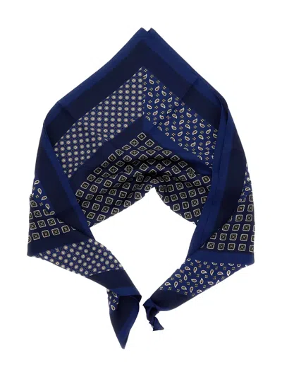 Max Mara Printed Scarf In Blue