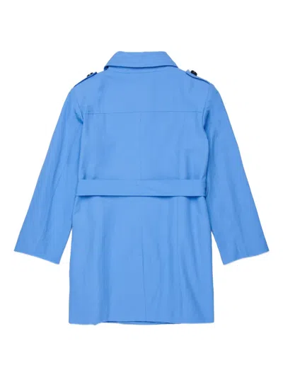 DOUBLE-BREASTED LOGO-BUTTONS TRENCH COAT