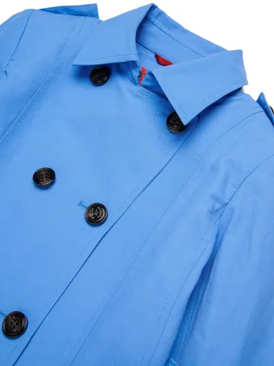 DOUBLE-BREASTED LOGO-BUTTONS TRENCH COAT
