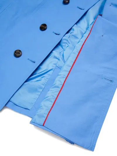 DOUBLE-BREASTED LOGO-BUTTONS TRENCH COAT