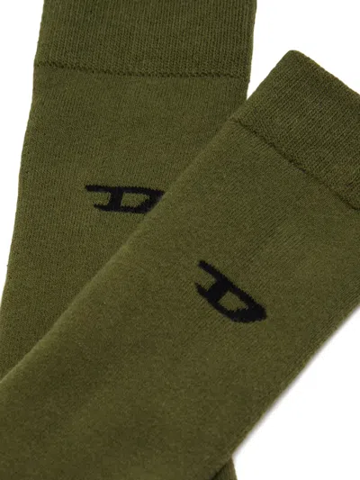 Diesel Socks With Logo In White