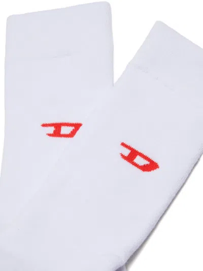 Diesel Socks With Logo In White