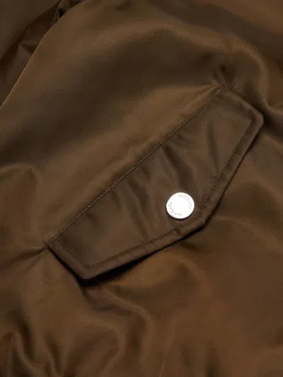 Max & Co Logo Bomber Jacket In Brown