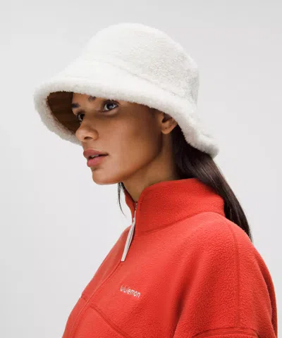 Lululemon Boucle Fleece Reversible Bucket Hat In Brown