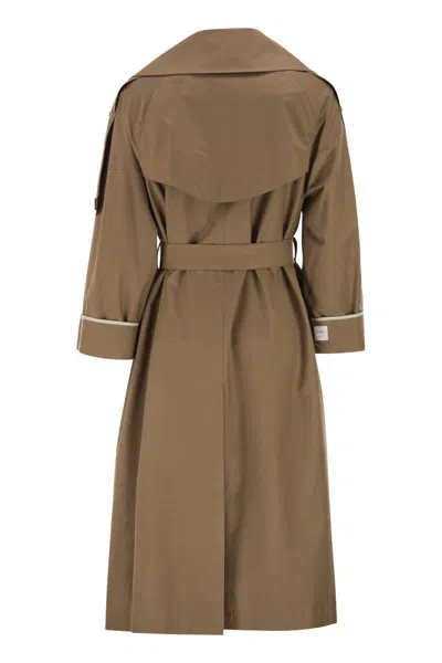 Max Mara The Cube Mtcutrench - Trench Coat In Water-repellent Twill In Brown
