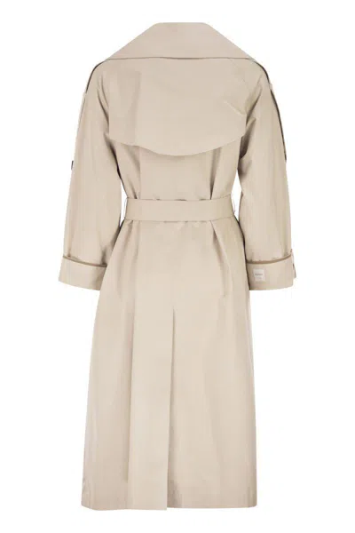 Max Mara The Cube Mtcutrench - Trench Coat In Water-repellent Twill In Neutral
