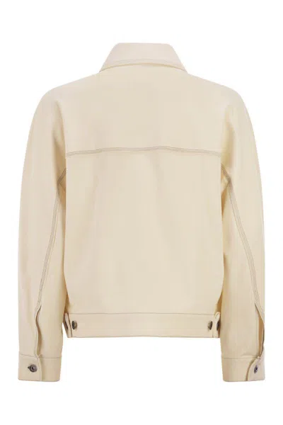 Max Mara Maxmara Mxpnettare Denim Effect Jersey Jacket In Multi