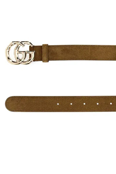 Gucci Brown Logo Buckle Belt In Brown