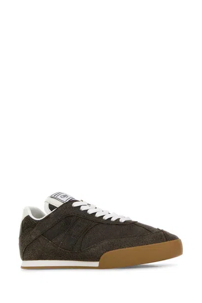 Chloé Kick Crackled Leather Retro Low-top Sneakers In Multi