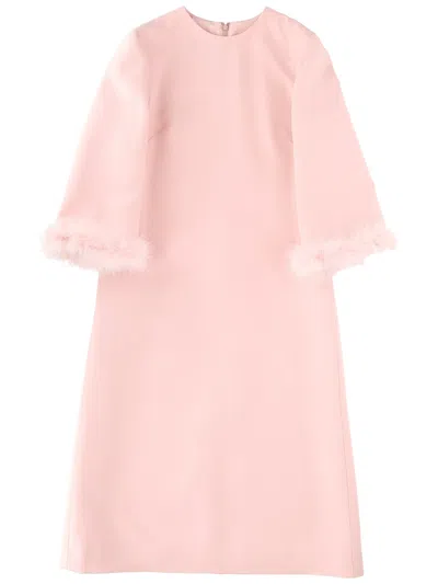 Valentino Wool Mini Dress In Pink