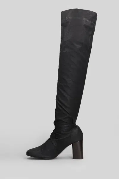 Lemaire 80 Anatomic Over-the-knee Leather Boots In Multi