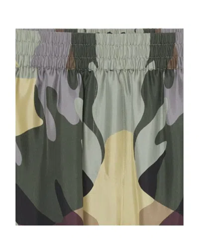 Burberry Camouflage-print Silk Short In Multi