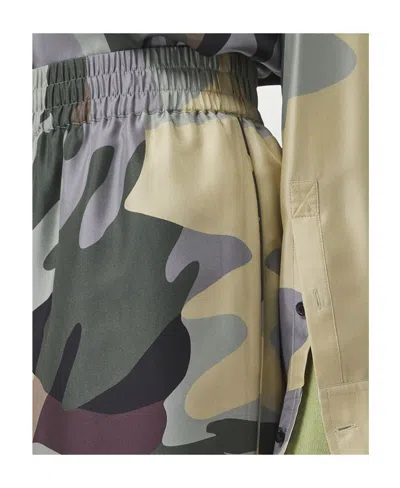 Burberry Camouflage-print Silk Short In Multi