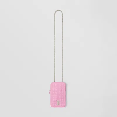 Burberry Lola Quilted Pouch Bag In Pink