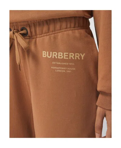 Burberry Horseferry Print Jogging Pants In Brown