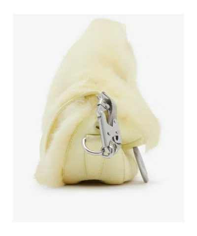 Burberry Small Knight Leather Shoulder Bag In Yellow