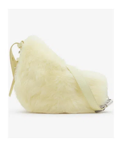 Burberry Small Knight Leather Shoulder Bag In Yellow