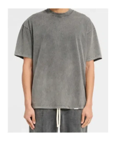 Represent Grey Solid Crew Neck T-shirt In Gray