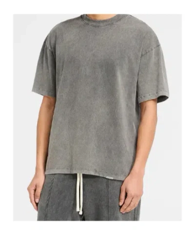 Represent Grey Solid Crew Neck T-shirt In Gray