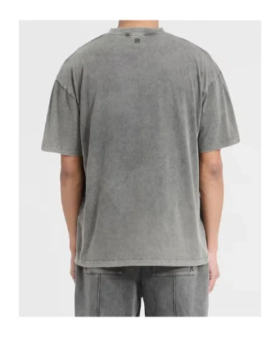Represent Grey Solid Crew Neck T-shirt In Gray