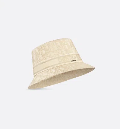 Dior Oblique D-bobby Small-brim Bucket Hat In Neutral