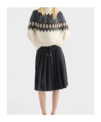 Prada Cashmere And Wool Turtleneck Sweater In Multi