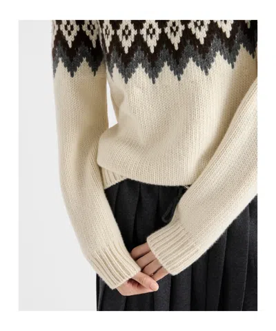 Prada Cashmere And Wool Turtleneck Sweater In Multi