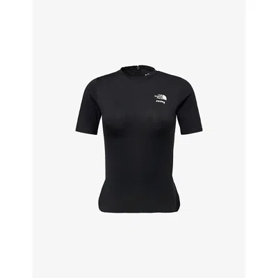 The North Face Womens  X Skims Refina Stretch-woven Short-sleeve Top In Black