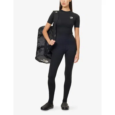 The North Face Womens  X Skims Refina Stretch-woven Short-sleeve Top In Black
