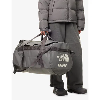 The North Face Base Camp Medium Woven Duffle Bag In Gray