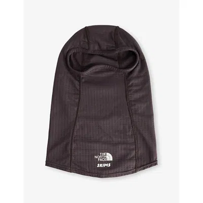 The North Face Womens  Textured Brand-print Woven Balaclava In Blue