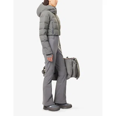 The North Face Womens  X Skims Ski Down-padded Jumpsuit In Gray