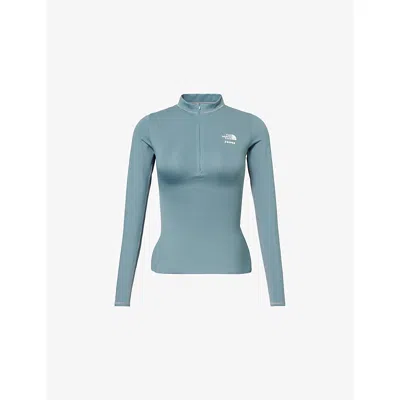 The North Face Womens  X Skims Refina Stretch-woven Long-sleeve Top In Green