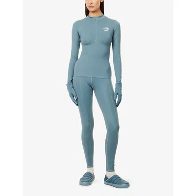 The North Face Womens  X Skims Refina Stretch-woven Long-sleeve Top In Green