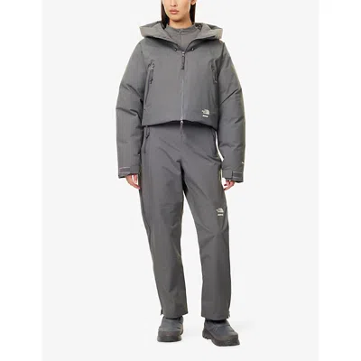 The North Face Womens  X Skims Cropped Shell-down Jacket In Gray