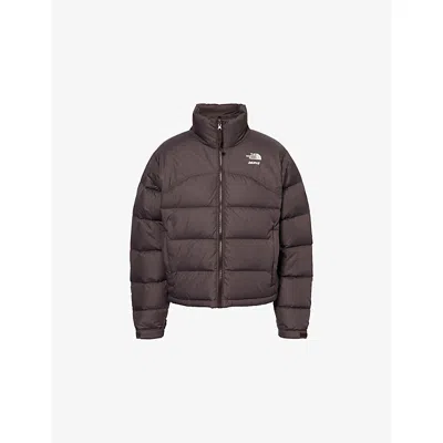 The North Face Womens  2000 Nuptse High-neck Shell-down Jacket In Brown