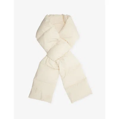 The North Face Womens  Nuptse Quilted Shell-down Scarf In Neutral