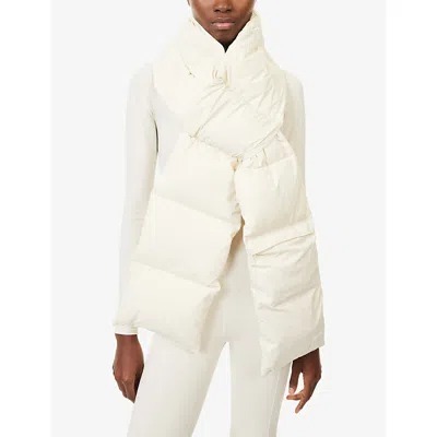 The North Face Womens  Nuptse Quilted Shell-down Scarf In Neutral