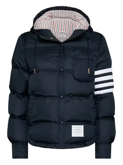 Thom Browne Down Hooded Jacket In Multi